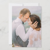 Chic Modern Minimalistische Foto Hochzeit Einladung (Rückseite)