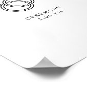 Chic Modern Minimalistische Hochzeit Begrüßungszei Poster (Ecke)