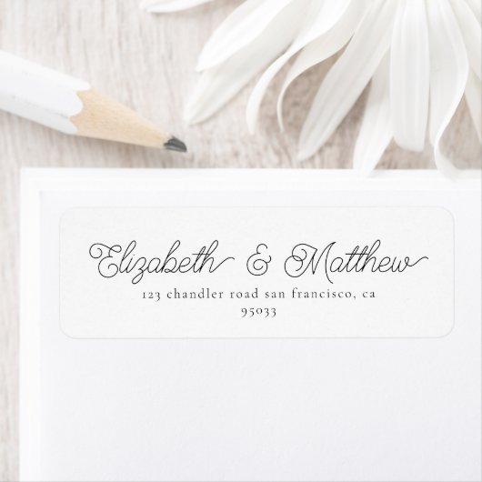 Chic Modern Minimalistische Hochzeitsstimmung Rück (Insitu)