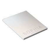 Chic Modern Minimalistischer Beruflicher Name Notizblock (angewinkelt)