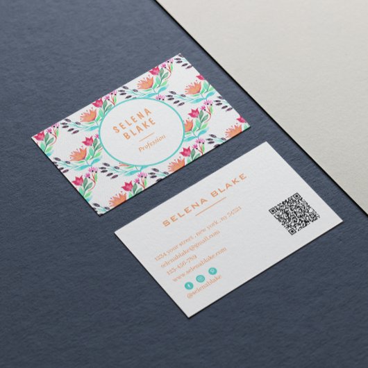 Chic & Modern | Minimalistischer QR-Code Visitenkarte