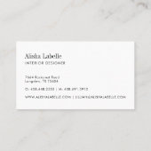 Chic & Modern Minze Green Kariert Visitenkarte (Rückseite)