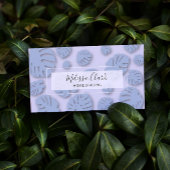 Chic Modern Monstera Leaf Tropisches Muster Visitenkarte