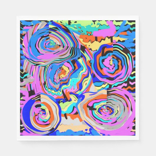 Chic Modern Multicore Art Design Cool Paper Serviette (Vorderseite)