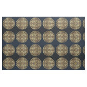 Chic Modern Navy Blue Gold Mandala Stoff (Fat Quarter (45,7 x 55,9 cm))