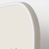 Chic Modern Neutral Aquamarin Orange Ikat Tribal Pickleball Schläger (Linke Seite)