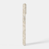 Chic Modern Neutral Leopard Print Monogram iPhone 15 Hülle (Rechte Seite)