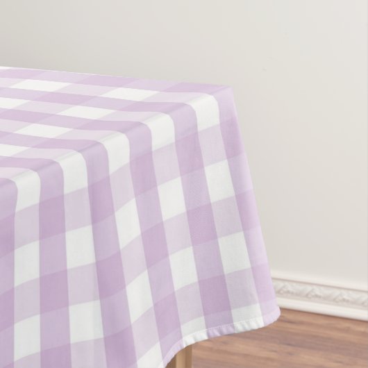 Chic Modern Pastel Blue Gingham Pattern Spring Tischdecke (Beispiel)