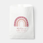 Chic Modern Pastel Pink Rainbow Baby Dusche Geschenktütchen (Vorderseite)