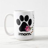Chic Modern Paw Print Hund Mama Kaffee Tasse (Links)