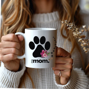 Chic Modern Paw Print Hund Mama Kaffee Tasse
