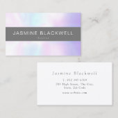 Chic Modern Pearl Background Visitenkarte (Vorne/Hinten)