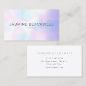 Chic Modern Pearl Background Visitenkarte (Vorne/Hinten)