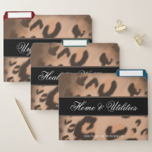 Chic Modern Personalisiert Leopard Animal Print Ar