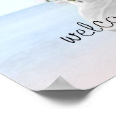 Chic Modern Personalisiertes Foto Hochzeit Willkom Poster (Ecke)