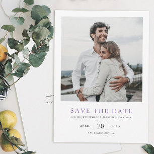 Chic Modern Photo Wedding Save the Date