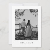 Chic Modern Photo Wedding Save The Date Card (Vorderseite)