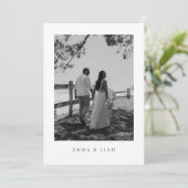 Chic Modern Photo Wedding Save The Date Card (Stehend Vorderseite)