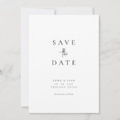 Chic Modern Photo Wedding Save The Date Card (Rückseite)