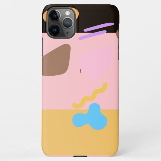 Chic Modern Pink Brush iPhone 11 Pro Max Fall Hülle (Rückseite)