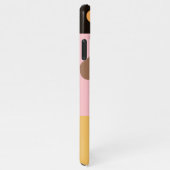 Chic Modern Pink Brush iPhone 11 Pro Max Fall Hülle (Rechte Seite)