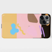 Chic Modern Pink Brush iPhone 11 Pro Max Fall Hülle (Rückseite (Horizontal))