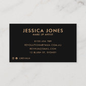 Chic Modern Pink Eyeshadow Pallete Makeup Artist Visitenkarte (Rückseite)