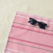 Chic Modern Pink Strip Muster Strandtuch (Beispiel)