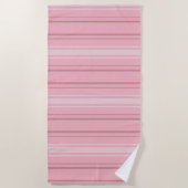 Chic Modern Pink Strip Muster Strandtuch (Vorderseite)
