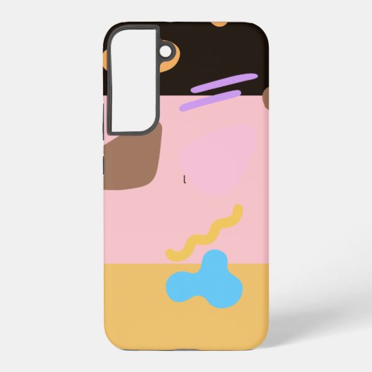 Chic Modern Pink  Teal  Brush Samsung Galaxy S10 Hülle (Rückseite)