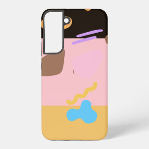 Chic Modern Pink Teal Bürste Samsung Galaxy S10 Hülle