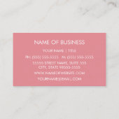 Chic Modern Pink Zickzack Stripes Fitness Trainer Visitenkarte (Rückseite)