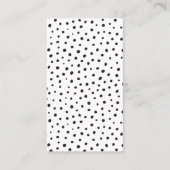 Chic Modern Polka Dot Black & White Visitenkarte (Vorderseite)