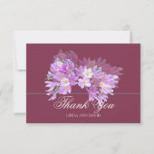 Chic Modern Purple Crocus Bridal Shower Thank You Dankeskarte (Vorderseite)