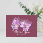 Chic Modern Purple Crocus Bridal Shower Thank You Dankeskarte (Stehend Vorderseite)