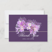 Chic Modern Purple Crocus Bridal Shower Thank You Dankeskarte (Vorderseite)