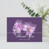 Chic Modern Purple Crocus Bridal Shower Thank You Dankeskarte (Stehend Vorderseite)