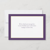 Chic Modern Purple Crocus Bridal Shower Thank You Dankeskarte (Rückseite)