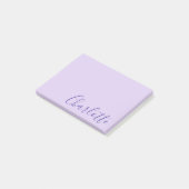 Chic Modern Purple Script Fully Customizable Post-it Klebezettel (angewinkelt)