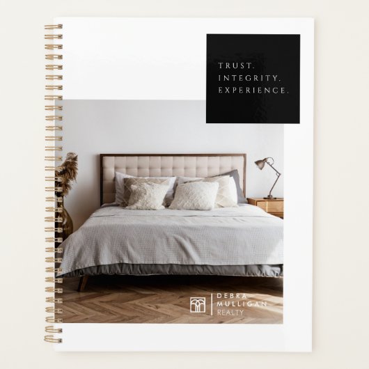 Chic Modern Realtor Spiral Agenda Planer (Vorderseite)