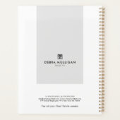 Chic Modern Realtor Spiral Agenda Planer (Rückseite)