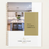 Chic Modern Realtor Spiral Agenda Planer (Vorderseite)