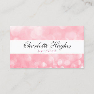 Chic Modern Rosa Glitter Visitenkarte