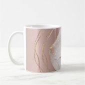 Chic Modern Rose Gold Glitzer Monogram Script Name Kaffeetasse (Links)