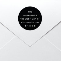 Chic Modern Round Black & White