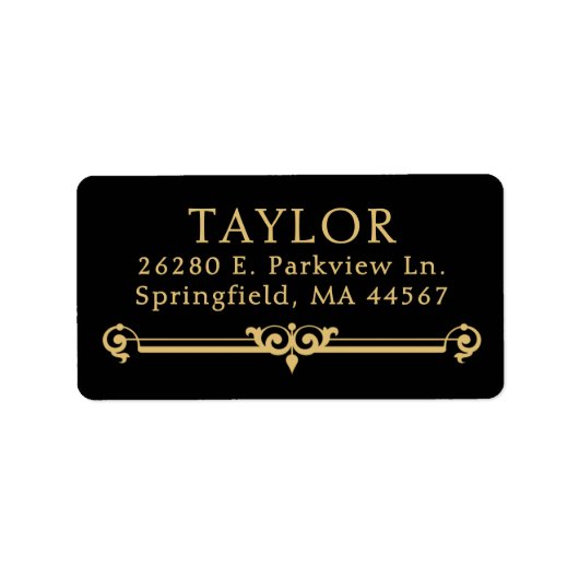 Chic Modern Rücksendeadressen-Aufkleber Adressaufkleber (Vorne)