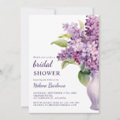 Chic Modern Rustic Elegante Lilac Brautparty Einladung (Vorderseite)