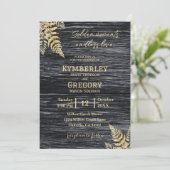 Chic Modern Rustic Golden Moments Endlose Liebe Einladung (Stehend Vorderseite)