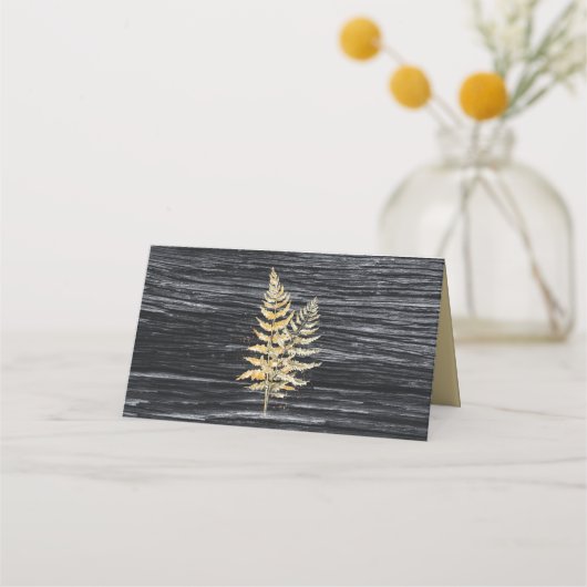 Chic Modern Rustic Weddner Platzkarte (Rückseite)