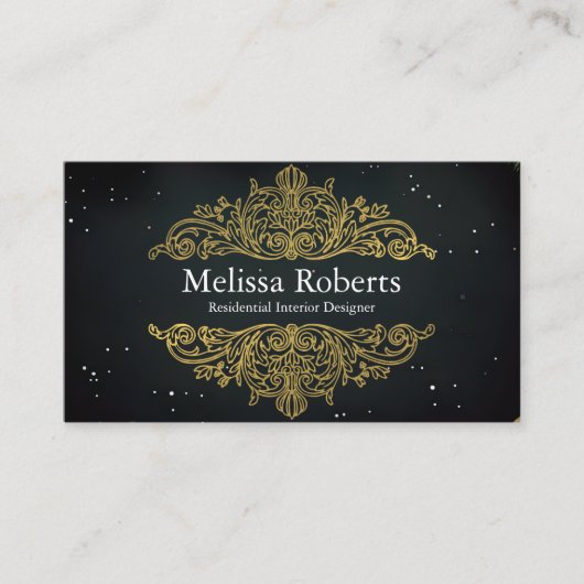 Chic Modern Rustic Zuhause Interior Design Decorat Visitenkarte (Vorderseite)